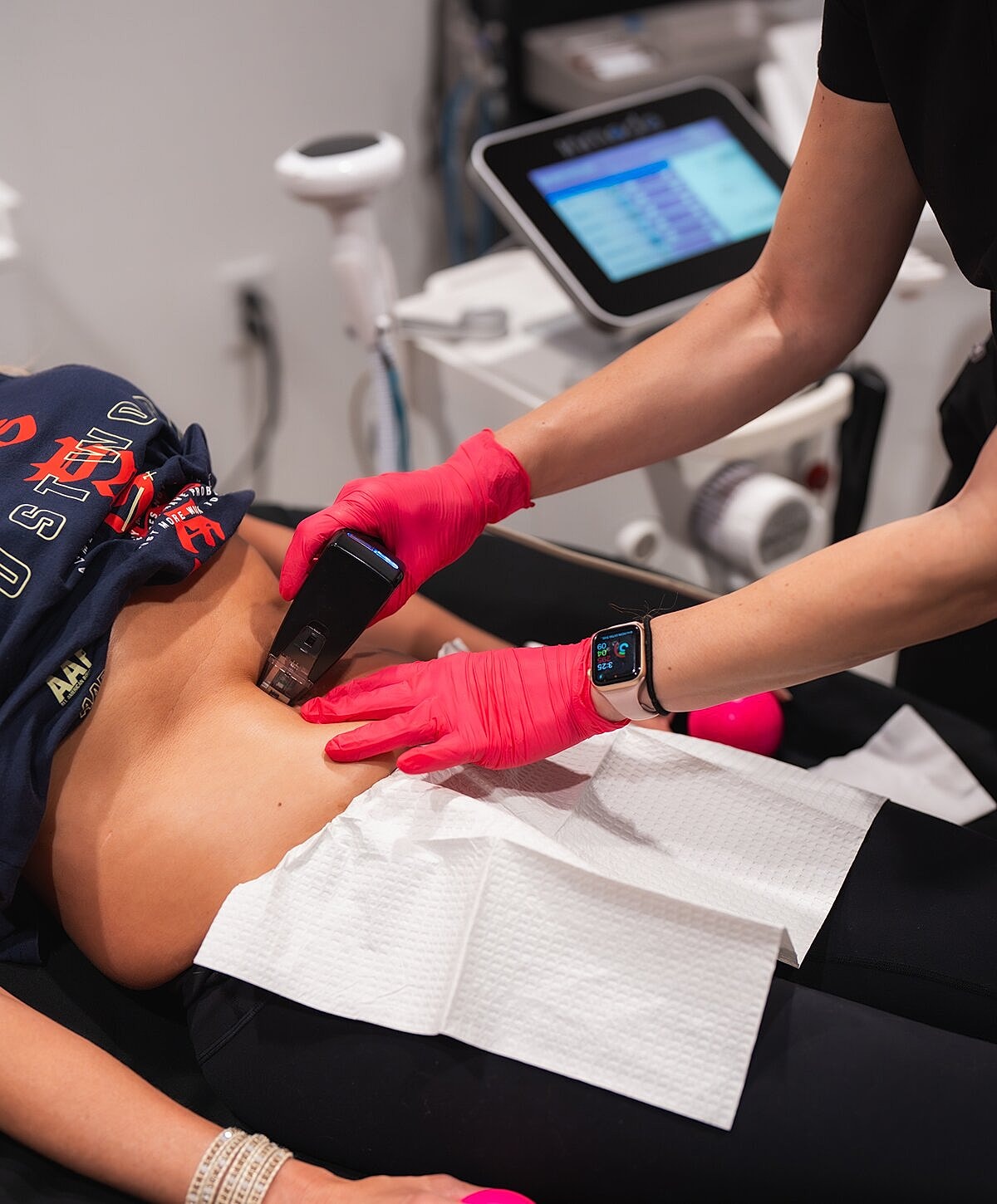 Aesthetician promoting skincare and positive vibes