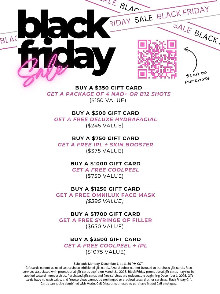 Metro Medspa Black Friday Gift Card sale 